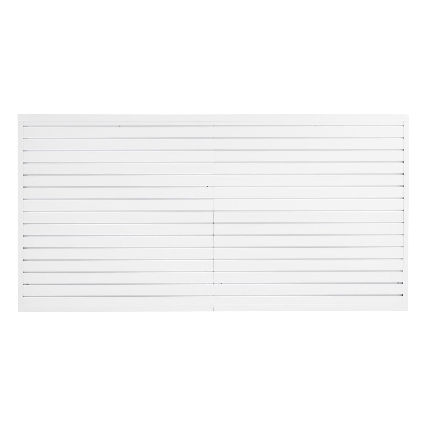 8 x 4 ft Lamellväggpanel PVC Vit Garage Lamellvägg med tillbehör