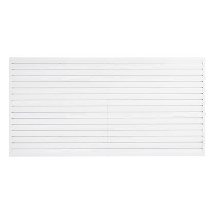 8 x 4 ft Lamellväggpanel PVC Vit Garage Lamellvägg med tillbehör