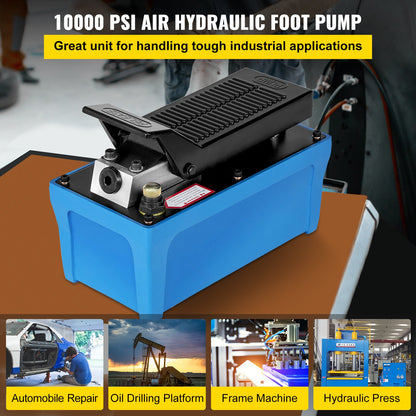 Air Hydraul Pump Power Pack Enhet 10 000 PSI 103 In 3Cap Heavy Duty All Metal Construction Lufthydraulisk fotpump