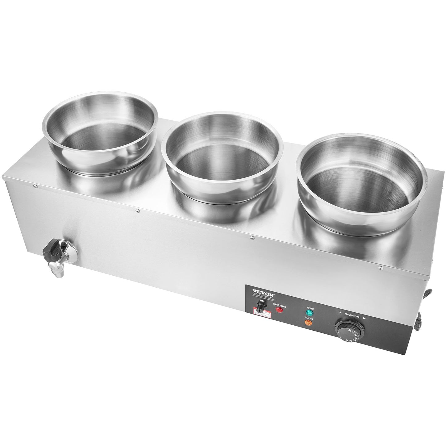 Commercial Soup Warmer Soup Station med 3*7,4Qt Pot Soup Vattenkokare