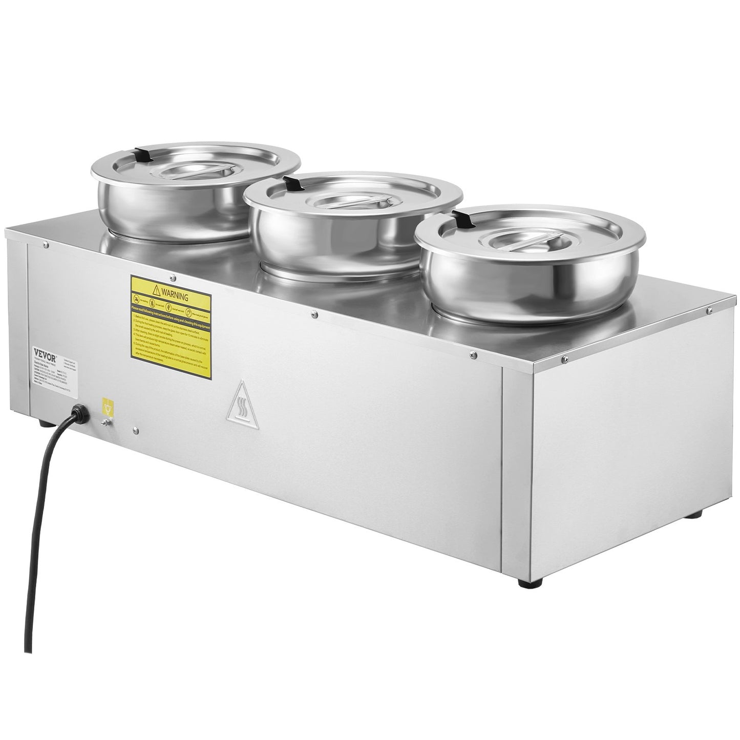 Commercial Soup Warmer Soup Station med 3*7,4Qt Pot Soup Vattenkokare