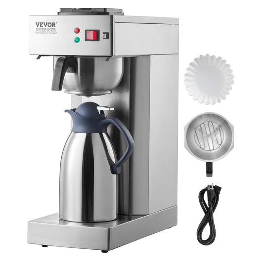 12 Cup Commercial Drip Coffee Maker with Thermal Carafe Restaurant Office