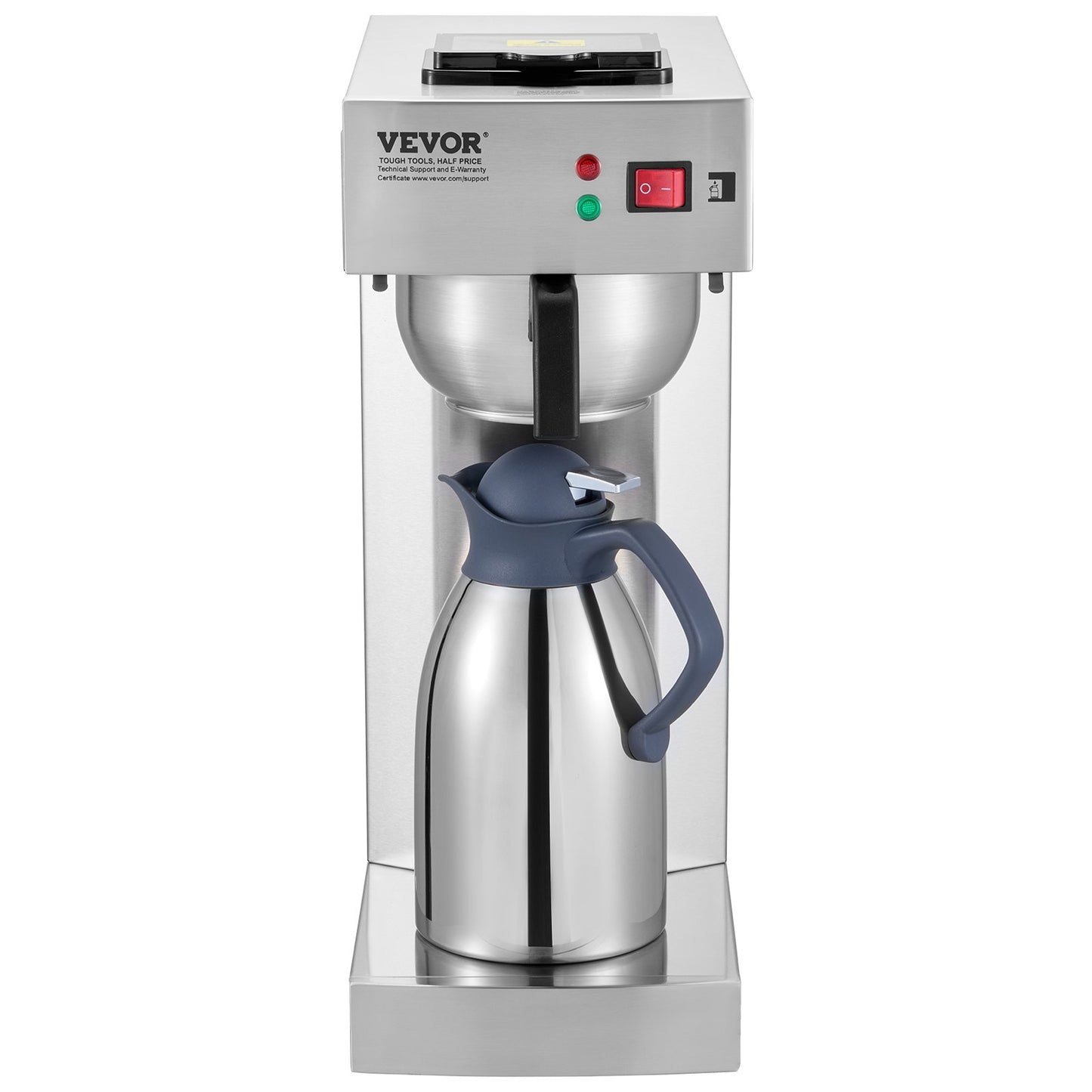 12 Cup Commercial Drip Coffee Maker with Thermal Carafe Restaurant Office