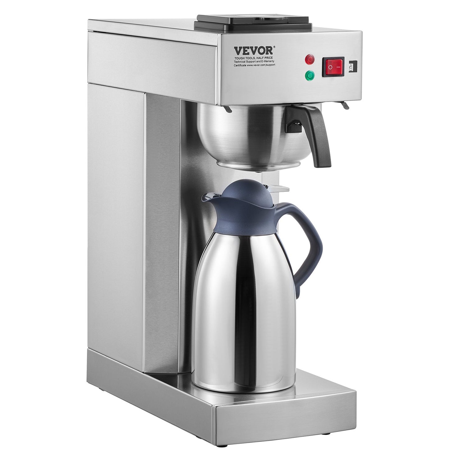 12 Cup Commercial Drip Coffee Maker with Thermal Carafe Restaurant Office