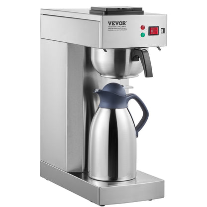 12 Cup Commercial Drip Coffee Maker with Thermal Carafe Restaurant Office