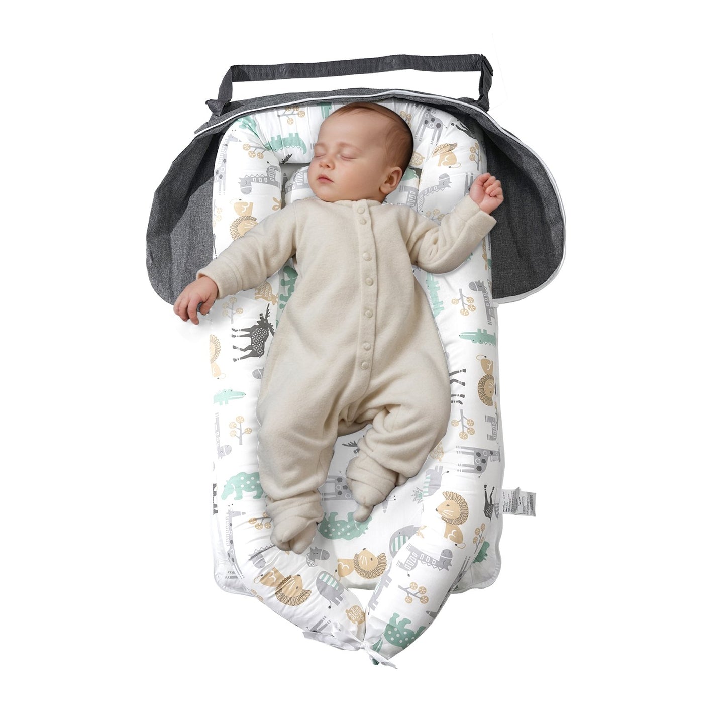 Baby Lounger Baby Nest Sleeper for Newborn 100% Cotton with Headrest