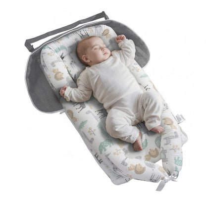 Baby Lounger Baby Nest Sleeper for Newborn 100% Cotton with Headrest