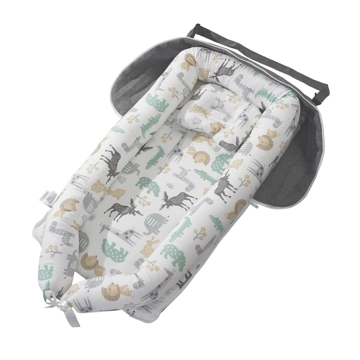 Baby Lounger Baby Nest Sleeper for Newborn 100% Cotton with Headrest