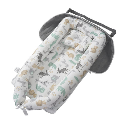 Baby Lounger Baby Nest Sleeper for Newborn 100% Cotton with Headrest