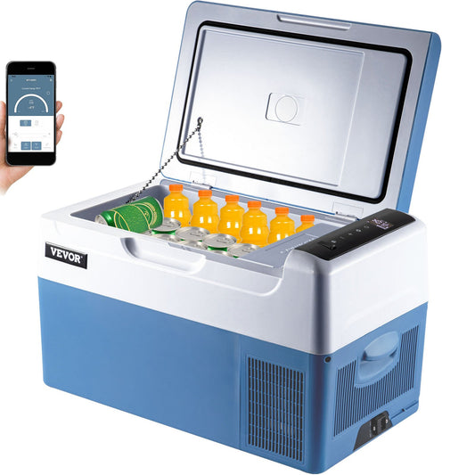 Car Refrigerator 22L Compressor Portable Small Refrigerator Car Refrigerator Freezer Vehicle Car Truck RV Boat Mini Electric Cooler for Driving Travel Fishing Outdoor and Home Use