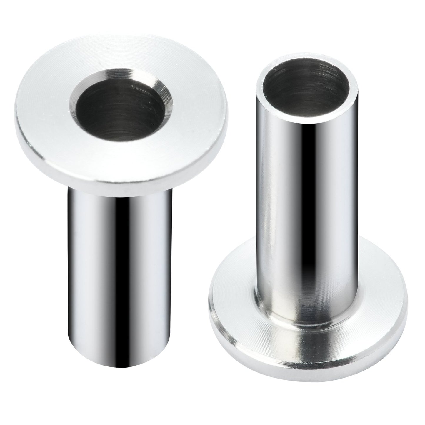 121-pack T316 skyddshylsor i rostfritt stål för 4 mm 4,8 mm vajerkabelräcke, DIY Balustrade T316 marin kvalitet, levereras med en gratis borr, silver