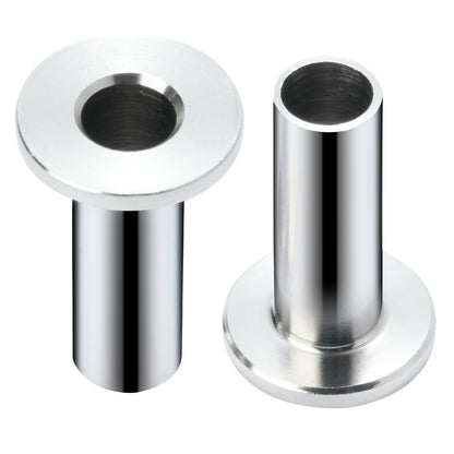 121-pack T316 skyddshylsor i rostfritt stål för 4 mm 4,8 mm vajerkabelräcke, DIY Balustrade T316 marin kvalitet, levereras med en gratis borr, silver