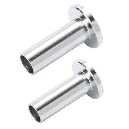 121-pack T316 skyddshylsor i rostfritt stål för 4 mm 4,8 mm vajerkabelräcke, DIY Balustrade T316 marin kvalitet, levereras med en gratis borr, silver