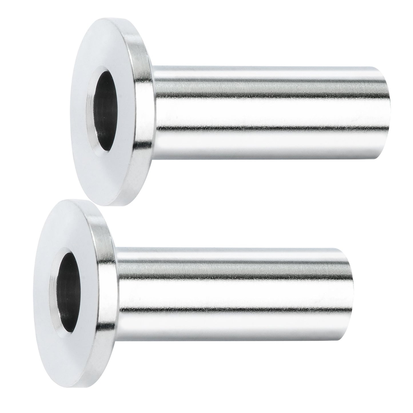 121-pack T316 skyddshylsor i rostfritt stål för 4 mm 4,8 mm vajerkabelräcke, DIY Balustrade T316 marin kvalitet, levereras med en gratis borr, silver
