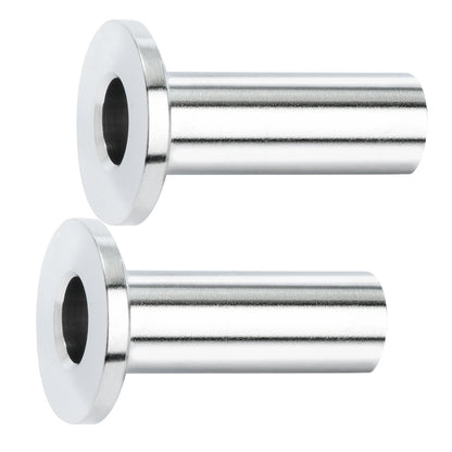 121-pack T316 skyddshylsor i rostfritt stål för 4 mm 4,8 mm vajerkabelräcke, DIY Balustrade T316 marin kvalitet, levereras med en gratis borr, silver