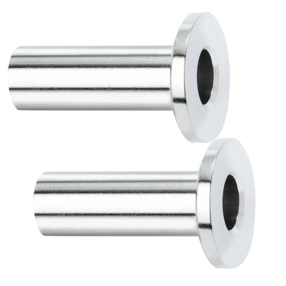 121-pack T316 skyddshylsor i rostfritt stål för 4 mm 4,8 mm vajerkabelräcke, DIY Balustrade T316 marin kvalitet, levereras med en gratis borr, silver