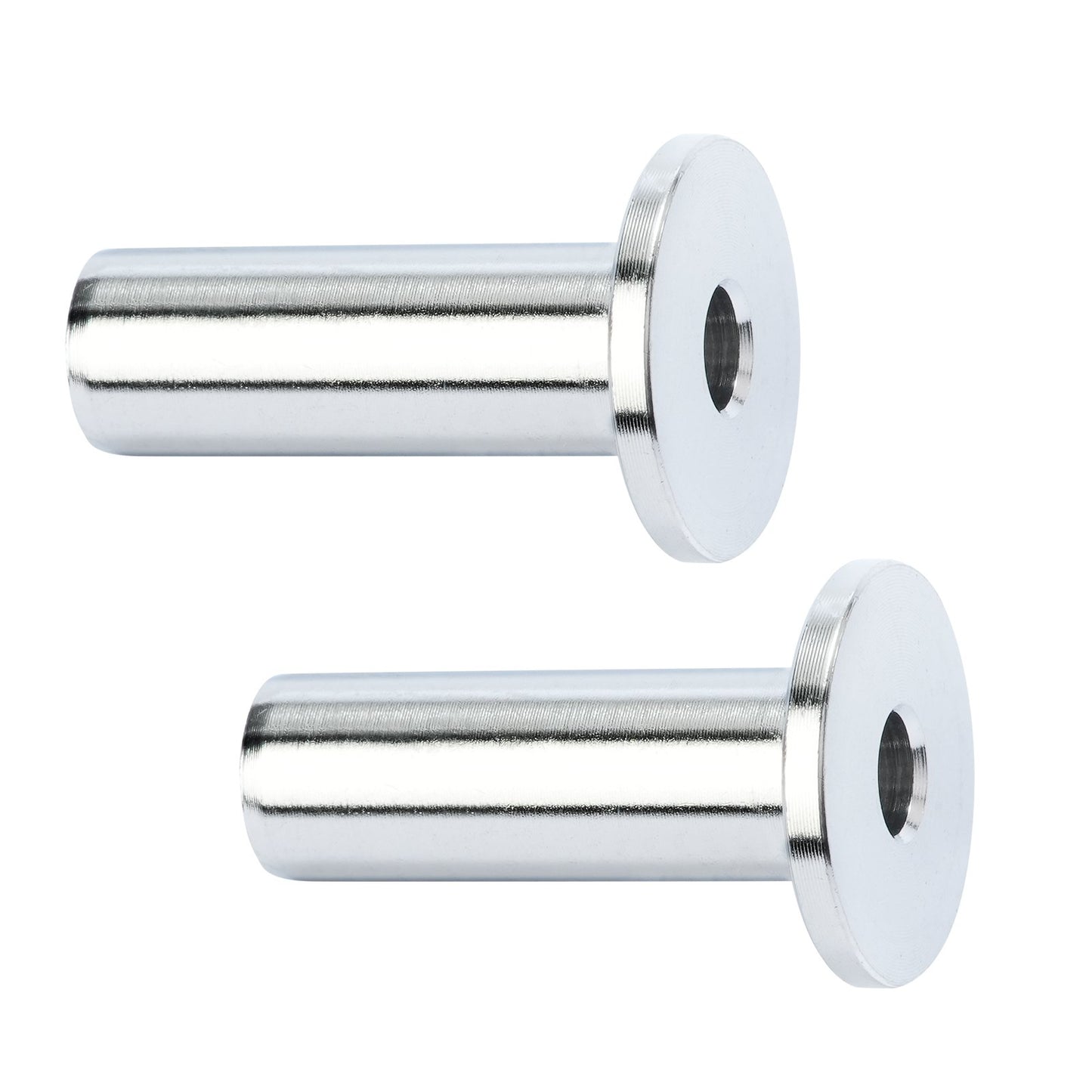 121-pack T316 skyddshylsor i rostfritt stål för 3,2 mm vajerkabelräcke, DIY Balustrade T316 marinkvalitet, levereras med gratis borr, silver