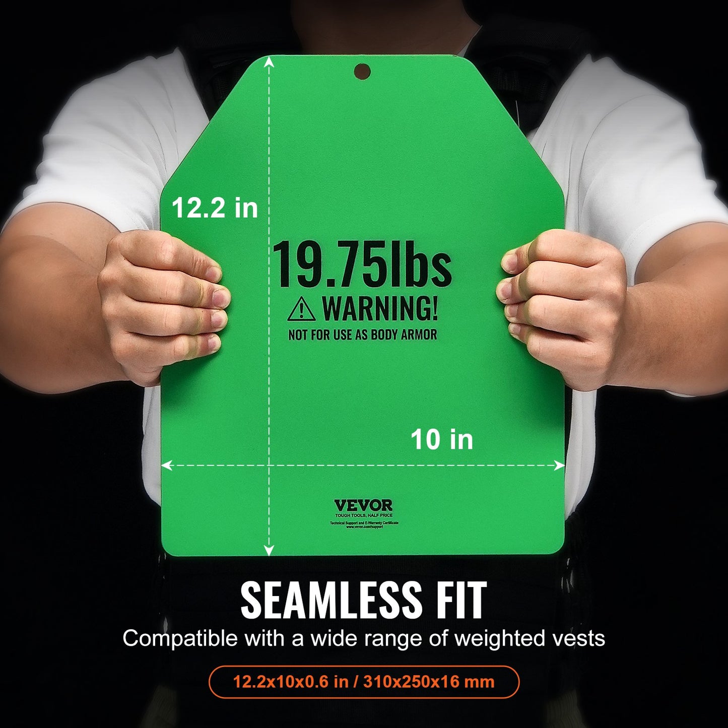 Viktvästplattor för styrketräning Löppass 2x19,75 LB tallrikar