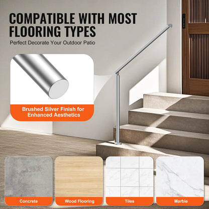 39.4 inch 100 cm outdoor stair handrails for porch deck stainless steel