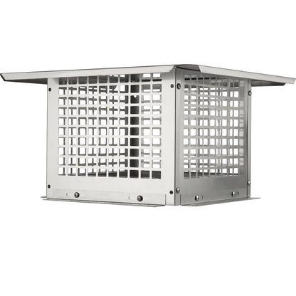 Chimney cap 304.8 x 304.8 mm, 304 stainless steel chimney cap, not easy to collapse &amp; practical accessories &amp; easy installation, fits mesh chimney cover outside clay smoke pipe, silver