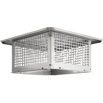 Skorstenslock, 431,8x431,8 mm, 304 rostfritt stål skorstenskåpa, inte lätt att fälla & praktiska tillbehör & enkel installation, passar mesh skorstensskydd utanför lera rökrör, silver