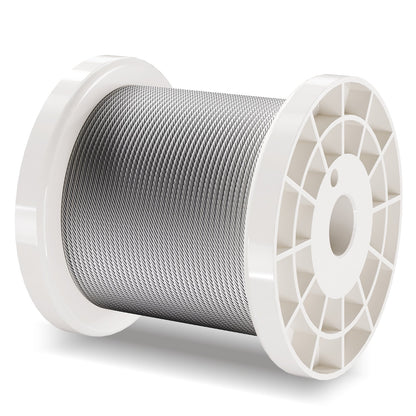 T304 Stainless Steel Cable 1/16" 7x7 Steel Wire 330 Feet Cable Railing