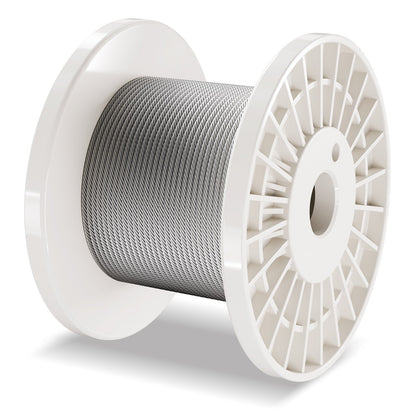 T304 Stainless Steel Cable 1/8" 7x7 Steel Wire 100 Feet Cable Railing