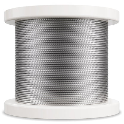 T316 kabel av rostfritt stål 1/8" 7x7 stålvajer 600 fot kabelräcke