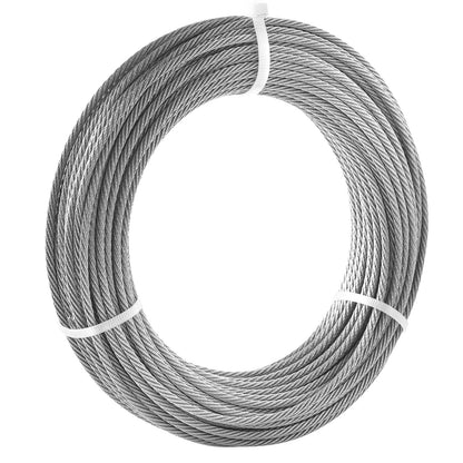 T316 kabel i rostfritt stål 1/8" 7x7 stålvajer 100 fot kabelräcke