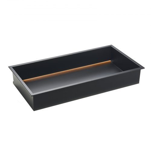 Duschnisch 33,0x63,5x10,2 cm Infälld hylla med LED-list i rostfritt stål