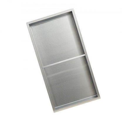 Duschnisch 33,0 x 63,5 x 10,2 cm Infälld vägghylla Rostfritt stål Silver