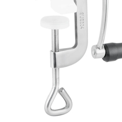 Manual meat grinder, 304 stainless steel hand meat grinder with steel table clamp, minced meat sausage machine and 2 cutting plates, cake accessories, sausage tube for beef pepper mushroom cake