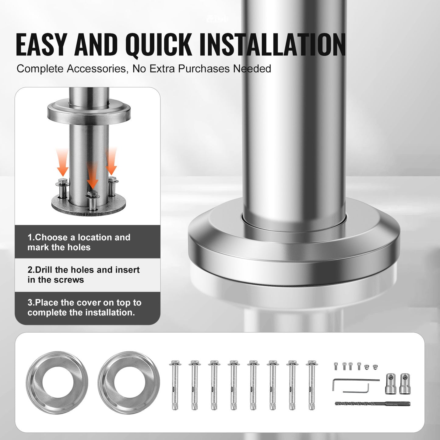 39.4 inch / 100 cm handrails for outdoor stairs Stairs porch deck Senior