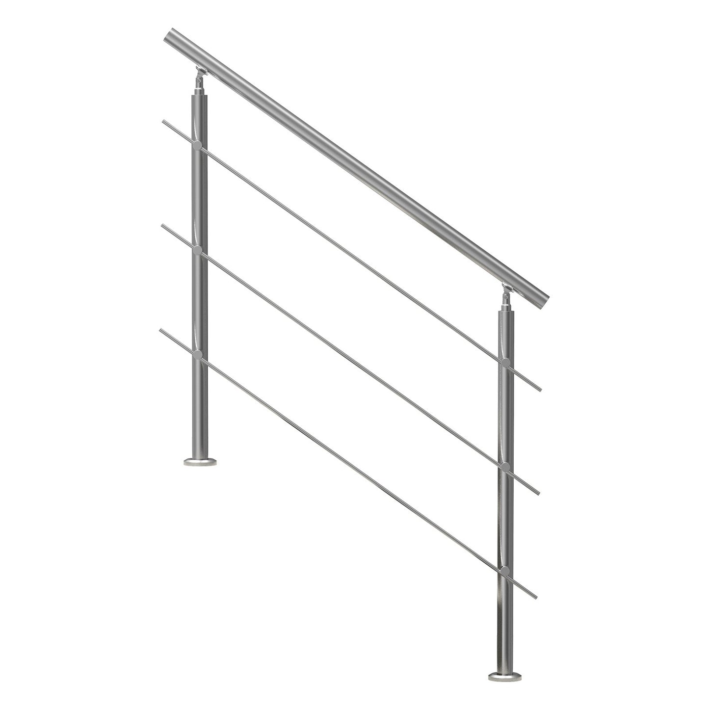 47.2in Handrails for Outdoor Stairs 3 Crossbars Stairs for Porch Deck