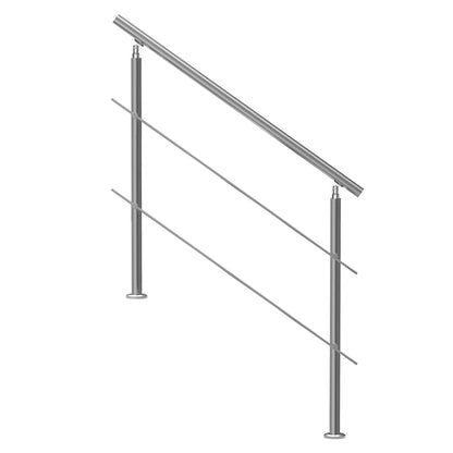 47.2in Handrails for Outdoor Stairs 2 Crossbars Stairs for Porch Deck
