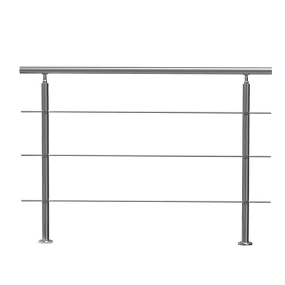 59in Handrails for Outdoor Stairs 3 Crossbars Stairs for Porch Deck