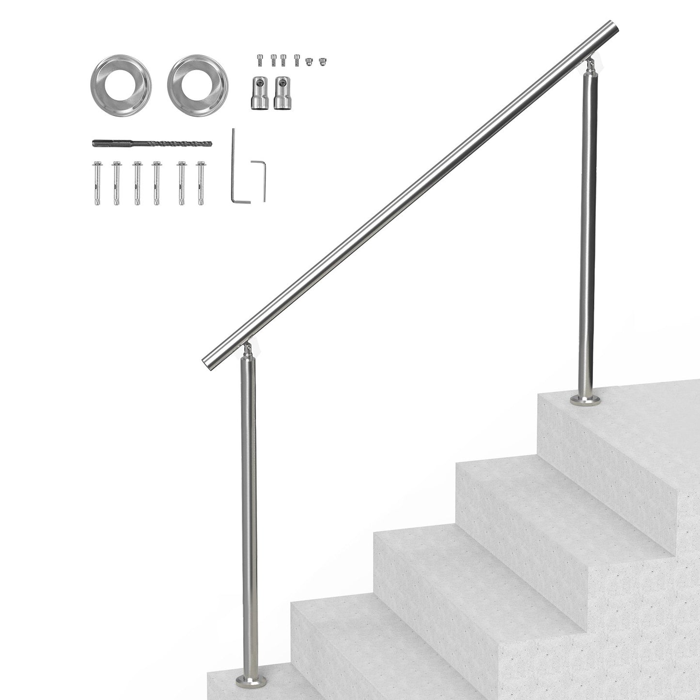 59 tum/ 150 cm ledstänger för utomhustrappor Trappa för seniorer verandadäck