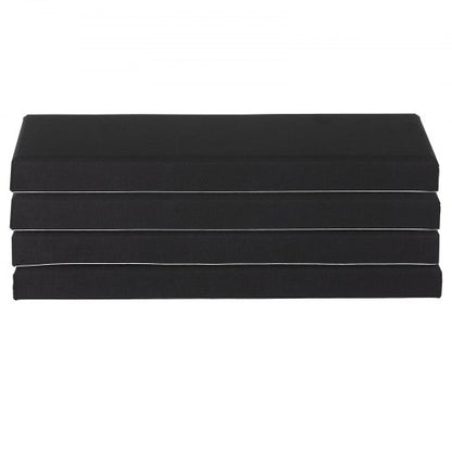 4 acoustic wall panels 5 cm thick 63 x 28 cm self-adhesive black | EU