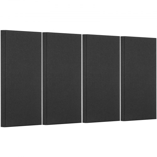 4 acoustic wall panels 5 cm thick 63 x 28 cm self-adhesive black | EU