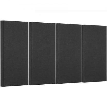 4 acoustic wall panels 5 cm thick 63 x 28 cm self-adhesive black | EU