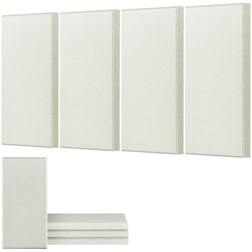 4 st akustiska väggpaneler 5 cm tjocka 63 x 28 cm självhäftande beige |  EU