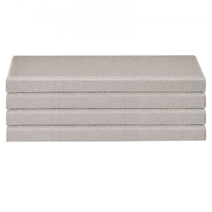 4 acoustic wall panels 5 cm thick 63 x 28 cm self-adhesive camel colored | EU