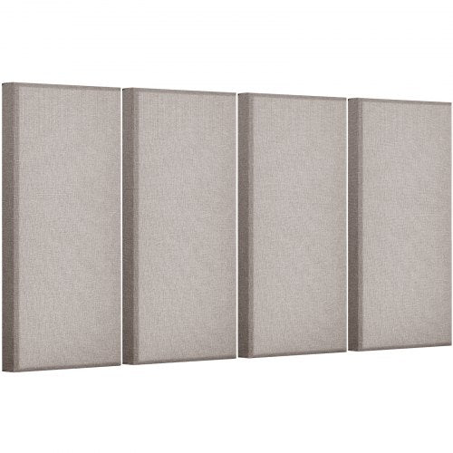 4 acoustic wall panels 5 cm thick 63 x 28 cm self-adhesive camel colored | EU