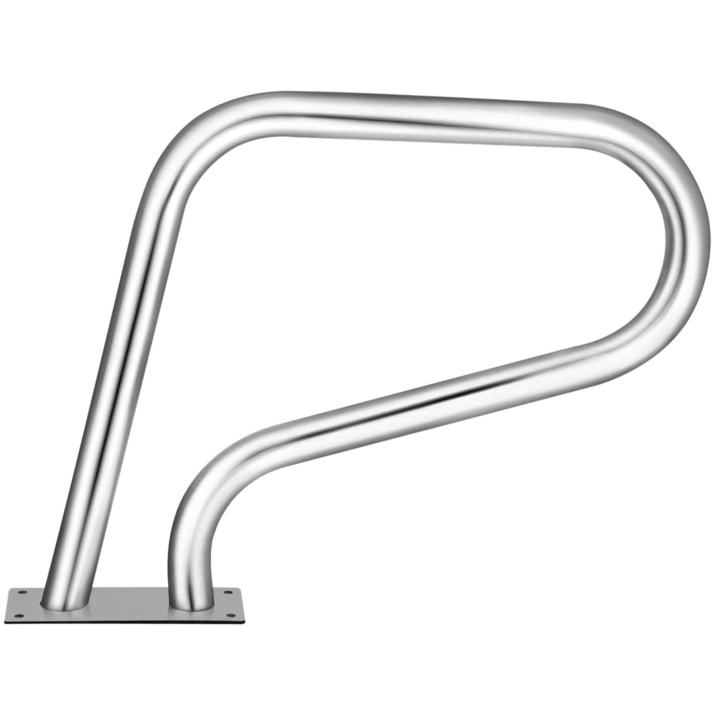 Poolräcke 32x23" Poolräcke 304 Rostfritt stål 250LBS Lastkapacitet Silver Rostskyddad poolhandledare Humaniserad poolhandledare med blått greppskydd & M8 borr och självtejpande skruvar