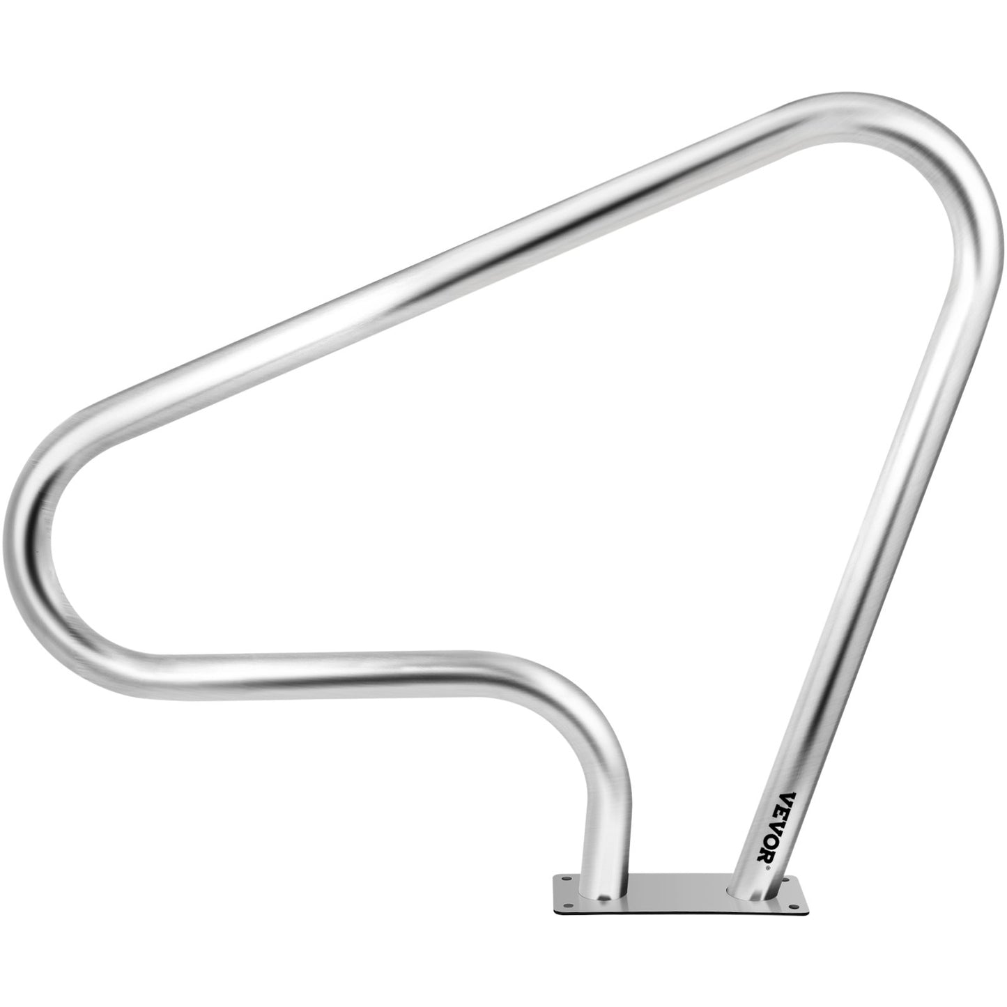 Pool Railing 39x32" Pool Railing 304 Stainless Steel 250LBS Load Capacity Silver Rustproof Pool Handrail Humanized Pool Handrail with Blue Grip Protection &amp; M8 Drill and Self-Tapping Screws