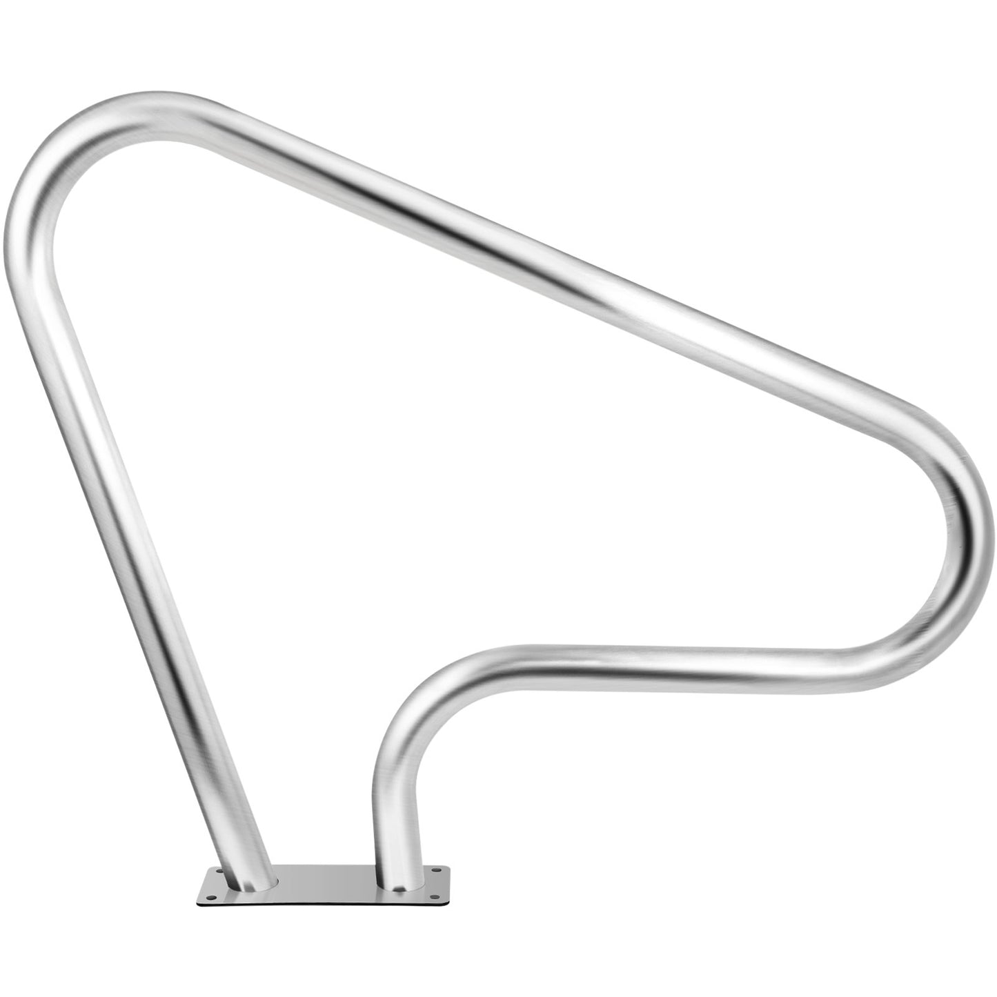 Pool Railing 39x32" Pool Railing 304 Stainless Steel 250LBS Load Capacity Silver Rustproof Pool Handrail Humanized Pool Handrail with Blue Grip Protection &amp; M8 Drill and Self-Tapping Screws