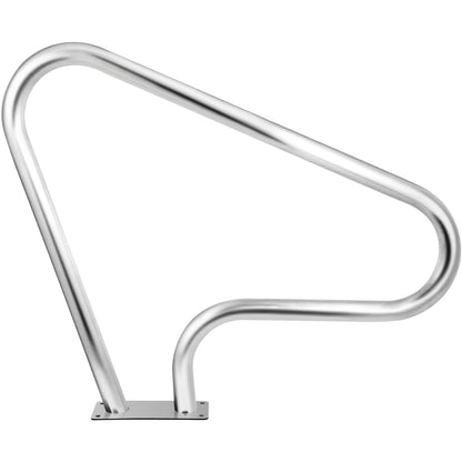 Pool Railing 39x32" Pool Railing 304 Stainless Steel 250LBS Load Capacity Silver Rustproof Pool Handrail Humanized Pool Handrail with Blue Grip Protection &amp; M8 Drill and Self-Tapping Screws
