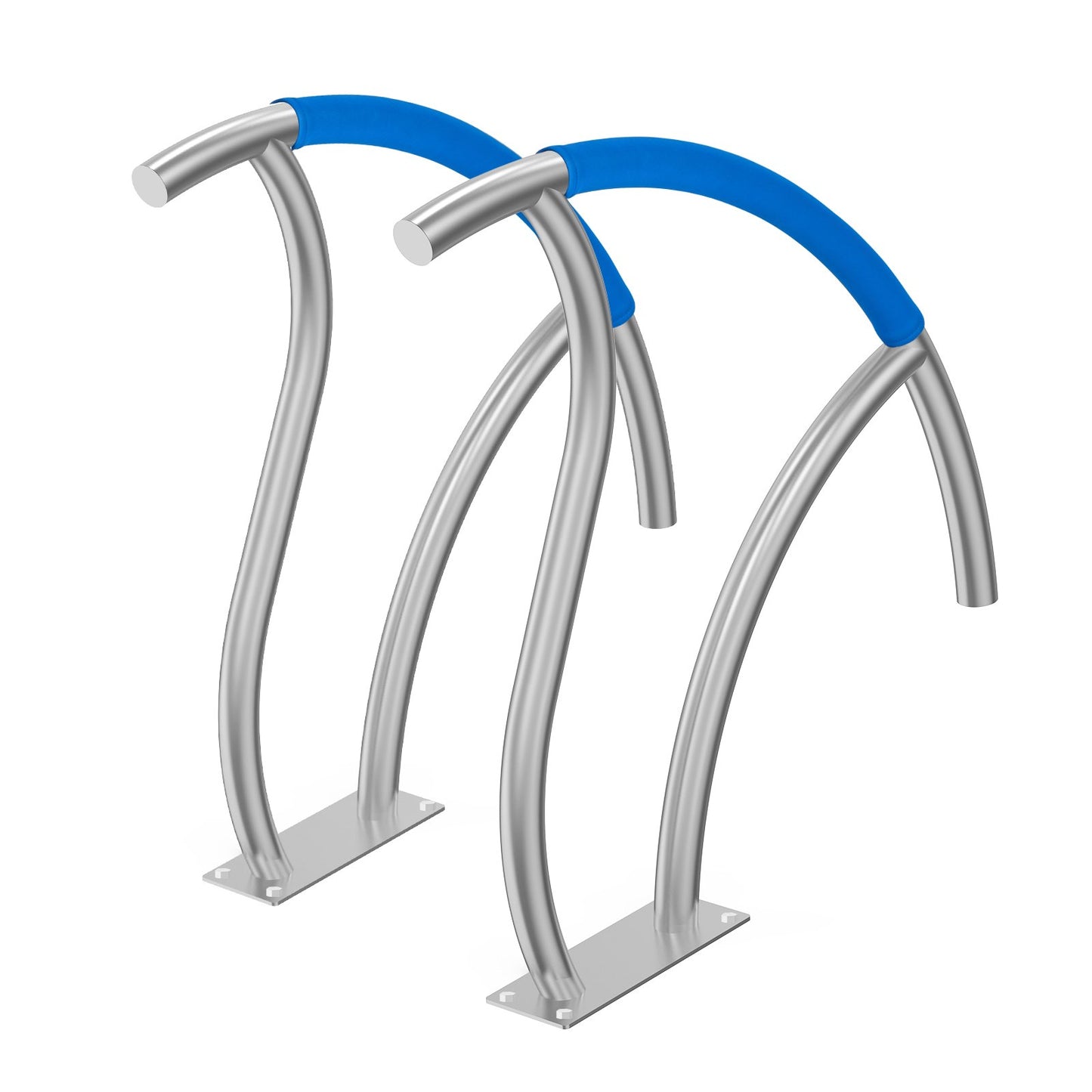 Pool Handrail 2 PCS 30x30in Stainless Steel with Base Plate for Spa Bath