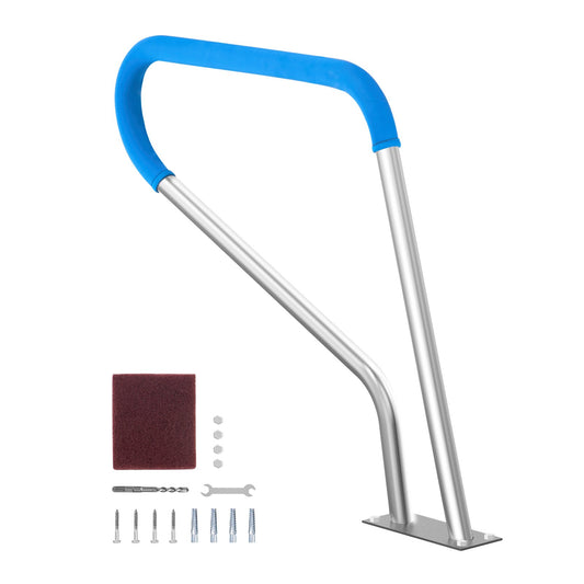 Pool Handrail 39 x 32 inch Stainless Steel with Base Plate for Hot Tub