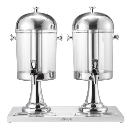 Drinks Dispenser 8L x 2 Drinks Dispenser for Party with Pouring Tray